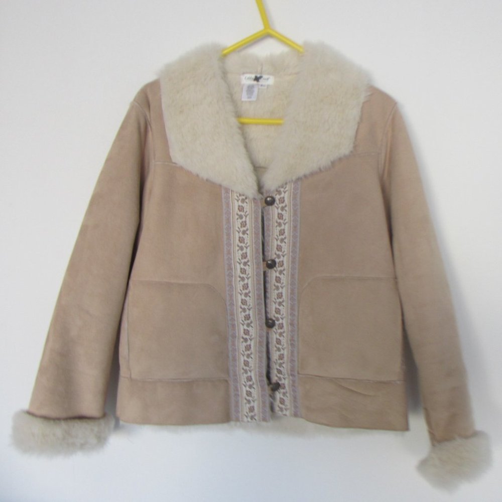 Coldwater Creek  Ladies' Winter Coat Faux Suede Size PM
